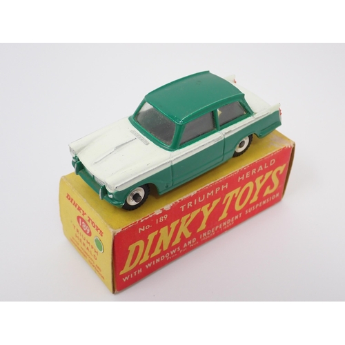 1281 - A boxed Dinky Toys No.189 green Triumph Herald