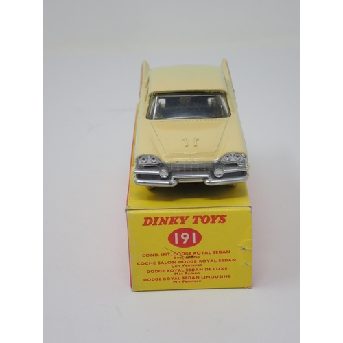 1282 - A boxed Dinky Toys No.191 cream Dodge Royal Sedan