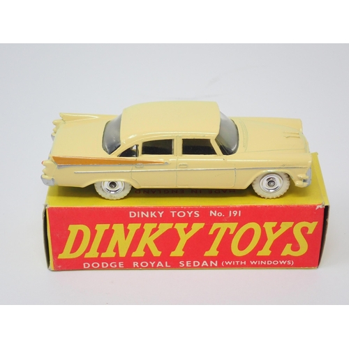 1282 - A boxed Dinky Toys No.191 cream Dodge Royal Sedan