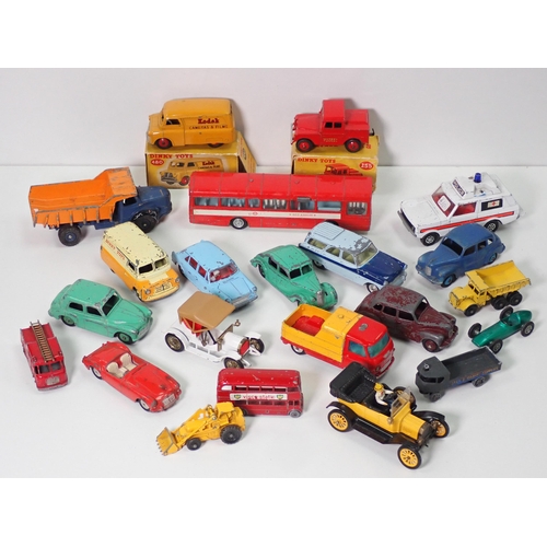 1299 - A boxed Dinky Toys No.480 Bedford Kodak Van, a boxed No.255 Mersey Tunnel Van and a quantity of unbo... 