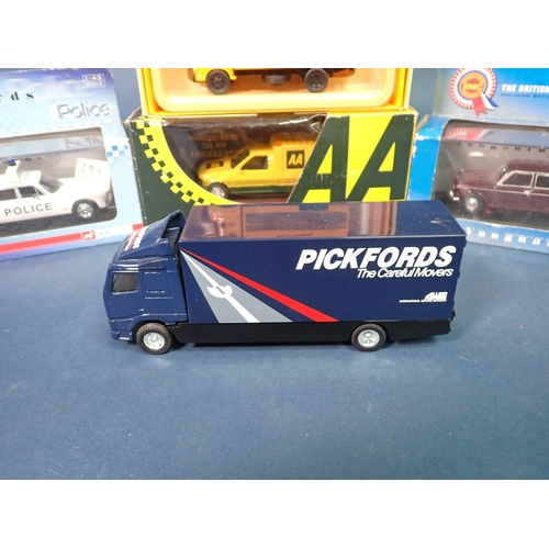 1305 - Four boxed Vanguard Models including a Westons Commer Dropside, Bedford Type 'S' Van, Singer Chamois... 