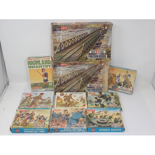 1315 - Eight boxed sets of Airfix Military H0 Scale Figures including WW1 German Infantry, Waterloo French ... 