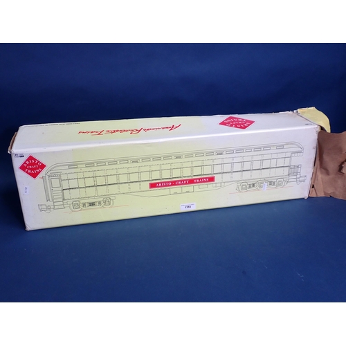 1355 - A boxed Aristocraft G gauge Burlington Northern Coach