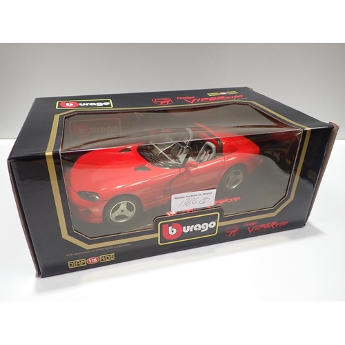 1364 - A boxed Burago Mercedes-Benz 300SL, a boxed Burago Dodge Viper RT10 and a boxed Maisto Special Editi... 