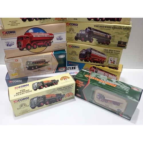 1365 - Eleven boxed Corgi Classics commercial vehicles including ERF Elliptical Tanker, Scammel Highwayman ... 