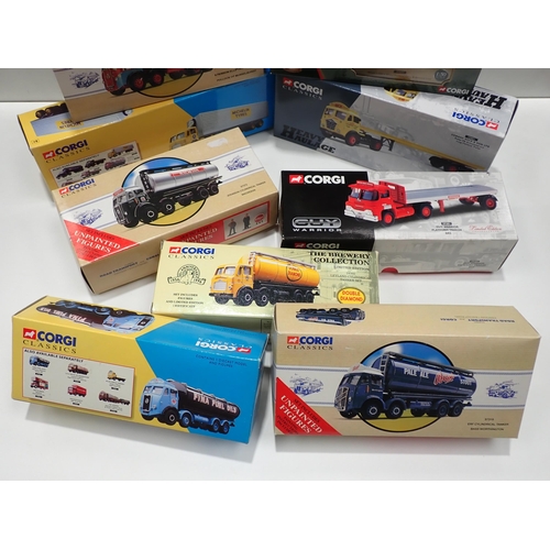 1366 - Eleven boxed Corgi Classics including Leyland 'Double Diamond', 'Fina Fuels' Tanker, 'Pollocks' Atki... 