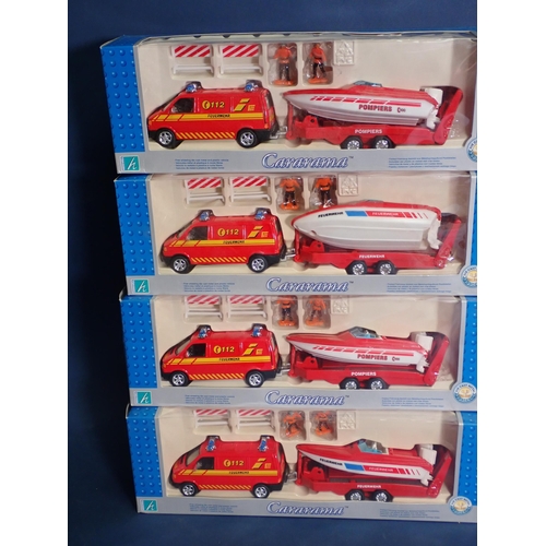 1412 - Eight boxed Cararama Fire Rescue Boat Sets