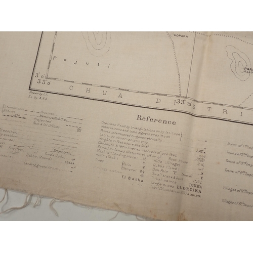 1462 - Four 1:250,000 scale silk Maps of regions in Anglo Sudan dated 1930, 1935 and 1941, one with ink sta... 