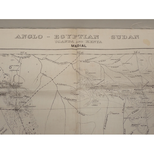 1462 - Four 1:250,000 scale silk Maps of regions in Anglo Sudan dated 1930, 1935 and 1941, one with ink sta... 