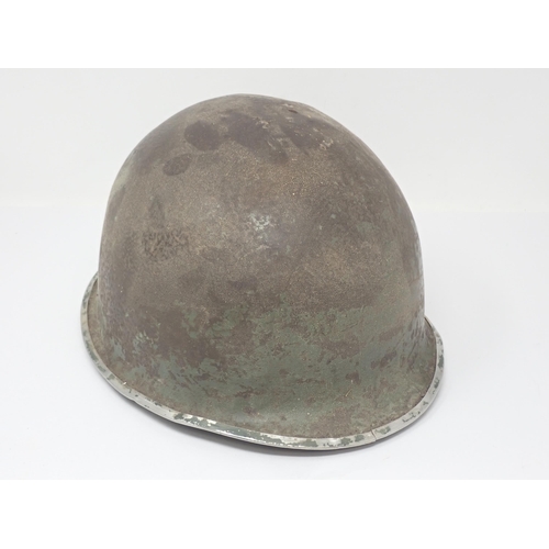 1471 - A WWII American Combat Helmet with liner (front seam), a Brown Bess Bayonet and an 1853 Enfield Bayo... 