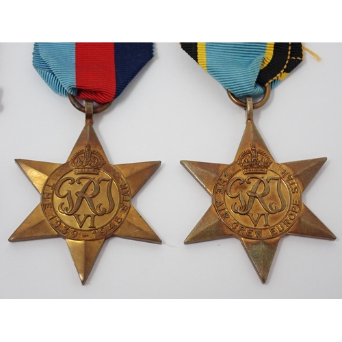 1500 - WWII Trio including; 1939-45 General Service Medal, 1939-45 Star and Air Crew Europe Star un-named ,... 