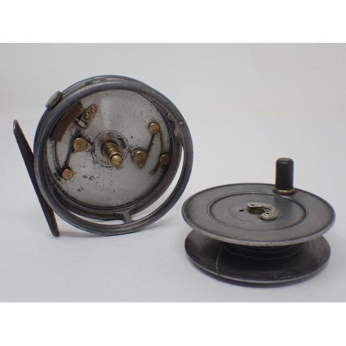 1594 - A Hardy Bros 'Uniqua' 3 3/8in dry fly Fishing Reel duplicated Mk2 check, rim tensioner, factory line... 