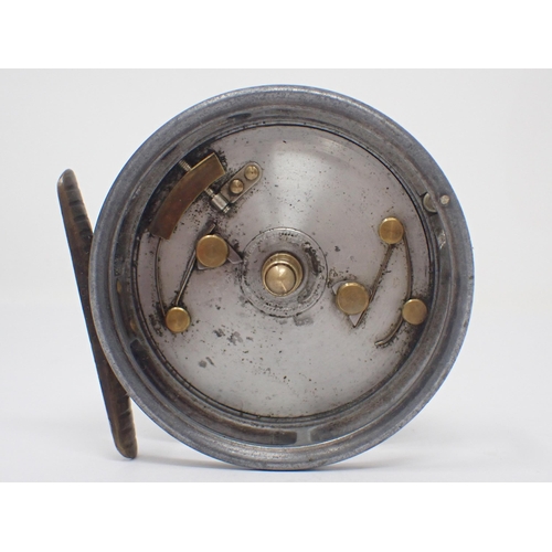 1594 - A Hardy Bros 'Uniqua' 3 3/8in dry fly Fishing Reel duplicated Mk2 check, rim tensioner, factory line... 