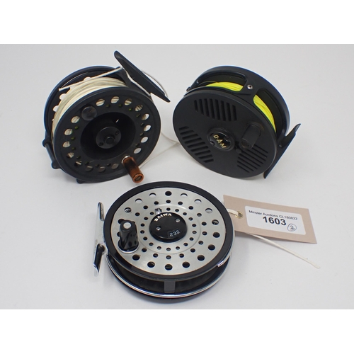 1603 - A Daiwa 232 Fly Fishing reel, a D.A.M. carbonlight Reel and a Kilwell Companion Fly Reel