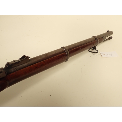 1464 - A two band Snider Artillery Carbine, 23 1/2in barrel rifled with 5 grooves in excellent condition. A... 