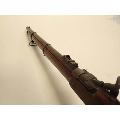 1464 - A two band Snider Artillery Carbine, 23 1/2in barrel rifled with 5 grooves in excellent condition. A... 