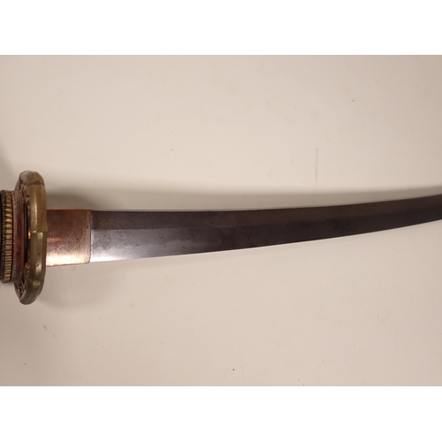 1467 - A Japanese Katana by Ishido Teruhide in WWII military mounts. This smith was descended from the famo... 