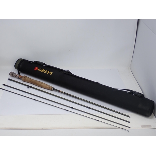 1605 - A Greys GR70 Streamflex 8ft four piece Fly Rod in hard case