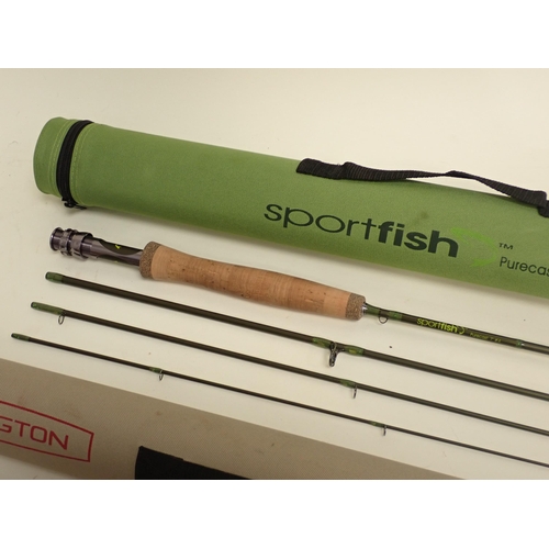 1606 - A Sportfish Purecast 7ft Fly Rod in hard case and a Redington Redfly 8ft 6in Fly Rod