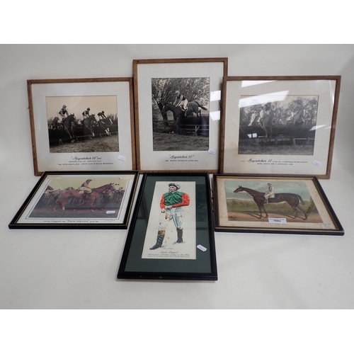 1662 - Three famed Horse Racing Photos of Point to Pointer 'Spycatcher II', another of Sally Piggott on Par... 