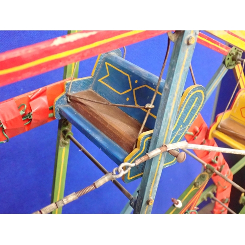 1442 - An electric operating large scale scratch built Model of a Fairground Ferris Wheel 4ft 2in H x 3ft 8... 