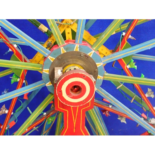 1442 - An electric operating large scale scratch built Model of a Fairground Ferris Wheel 4ft 2in H x 3ft 8... 