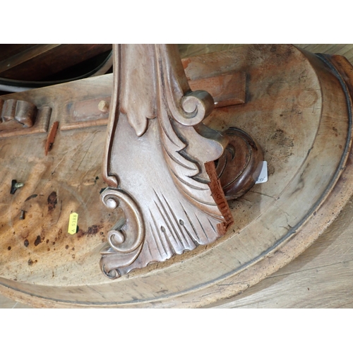 287 - A carved circular Coffee Table with claw and ball supports, a nest of three Tables, and a Dressing M... 