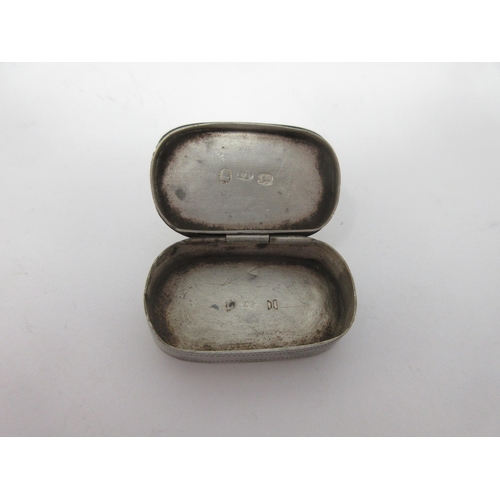 133 - A George III silver oval Patch Box with leafage and trellis design, engraved initials, Birmingham ci... 