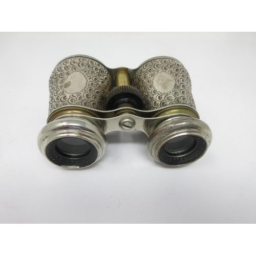 141 - A pair of George V silver mounted Binoculars, 'The Goodwood', London 1910