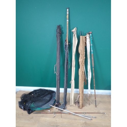 230 - A quantity of Fishing Rods, Landing and Keep Nets