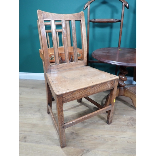 283 - An Artist's Easel, mahogany Occasional Table, Brief Case, oak Elbow Chair, Clissett type Chair, Coun... 