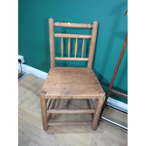 283 - An Artist's Easel, mahogany Occasional Table, Brief Case, oak Elbow Chair, Clissett type Chair, Coun... 