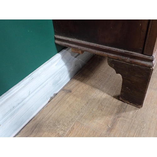 321 - A 19th Century mahogany and astragal glazed Bookcase mounted on ogee bracket feet A/F 3ft 8in H x 2f... 