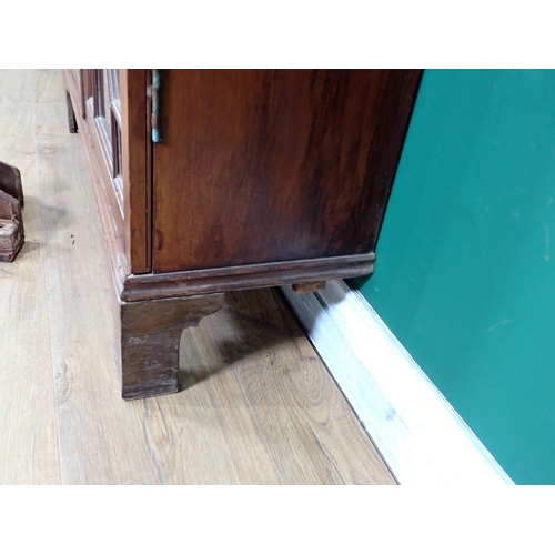 321 - A 19th Century mahogany and astragal glazed Bookcase mounted on ogee bracket feet A/F 3ft 8in H x 2f... 