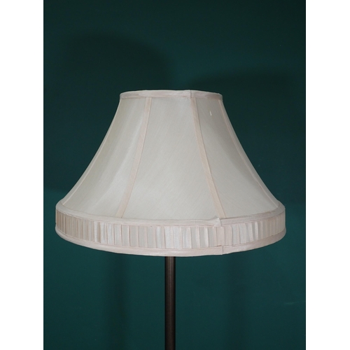 322 - A modern reeded metal Standard Lamp and shade 5ft 6in H, passed PAT