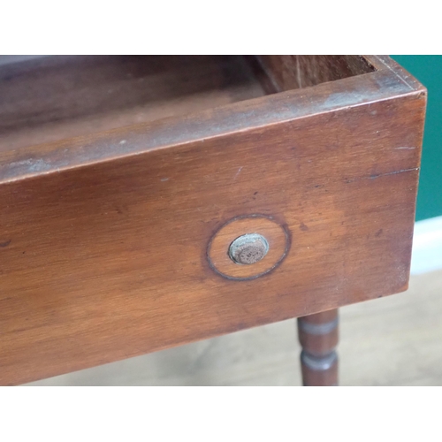 328 - A Victorian mahogany Desk with inset writing surface, a mahogany and inlaid Screen and a painted Pan... 