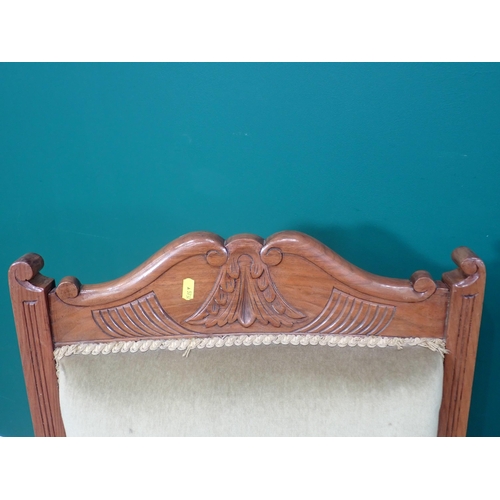 330 - A Victorian walnut framed Easy Chair