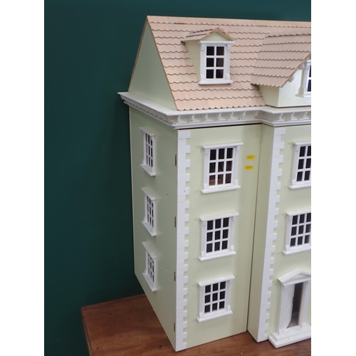 331 - A Georgian style Doll's House 2ft 10in H x 2ft 5in W