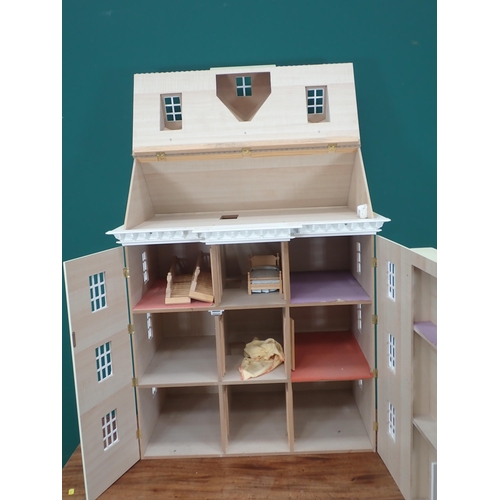 331 - A Georgian style Doll's House 2ft 10in H x 2ft 5in W