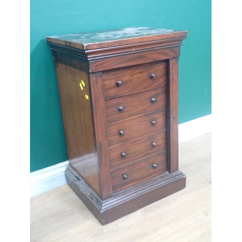 360 - A Victorian mahogany Collector's Cabinet fitted five drawers 2ft 2in H x 1ft 4in W