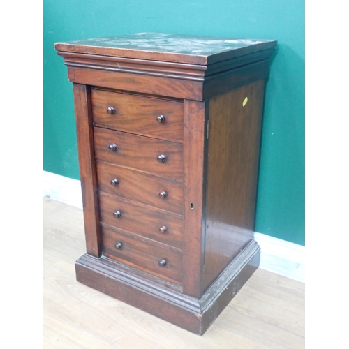 360 - A Victorian mahogany Collector's Cabinet fitted five drawers 2ft 2in H x 1ft 4in W