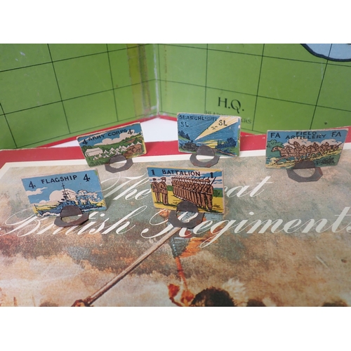 371 - The Great British Regiments Series of mounted Cap Badges, Tri-Tactics Game with board and a Map Case