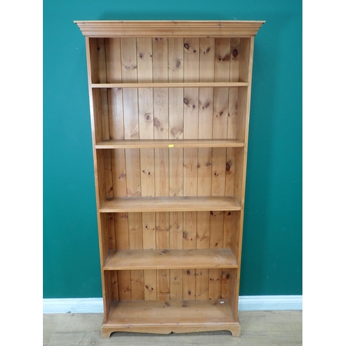 389 - A modern pine open Bookcase 6ft H x 3ft W