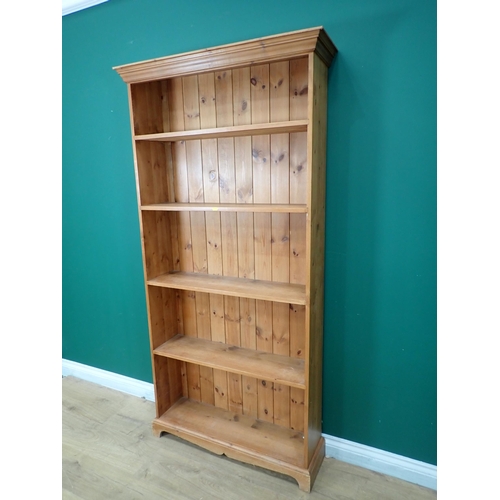 389 - A modern pine open Bookcase 6ft H x 3ft W