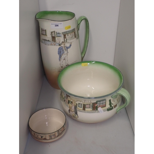 396 - A Royal Doulton Dickensware Toilet Set