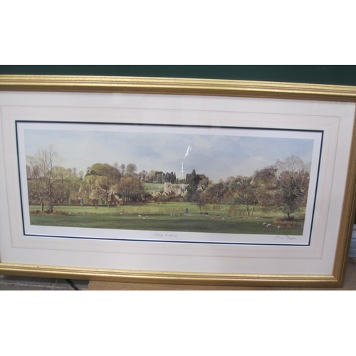 402 - FRANK BESWICK. Horses and wagon on a track, passing a farmhouse, signed, watercolour, 20 x 14½in, to... 