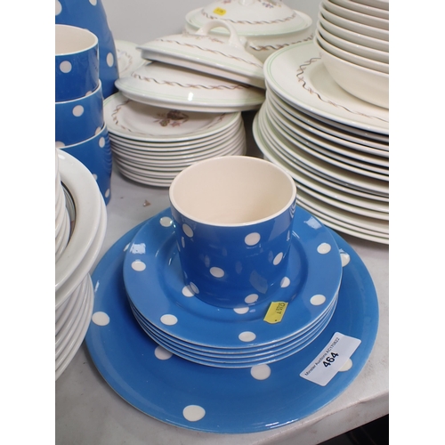 464 - A Royal Doulton 'Woodland' Dinner Service, T.G. Green 'Blue Domino' Cups, Saucers, Plate and Jug and... 