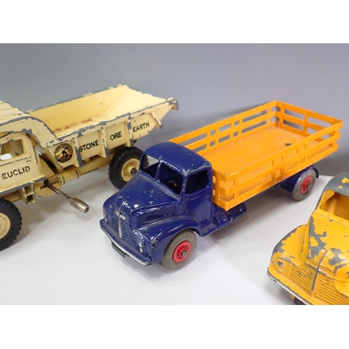 548 - A box of unboxed playworn Dinky Toys and other diecast Vehicles including Heinz Bedford Lorry