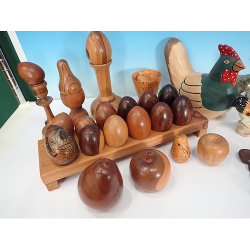 585 - Two boxes of wooden Ornaments