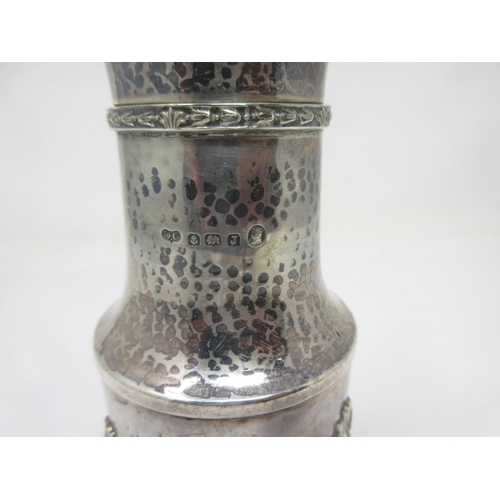 66 - A George V silver Sugar Caster with hammered and rosette design, Birmingham 1933, maker: Wilson & Gi... 